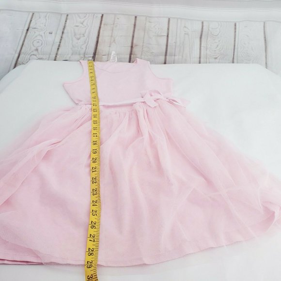 Crew Cuts Girls Pastel Pink Sleeveless Tulle Knit Summer A Line Dress Size 10 - Picture 12 of 15